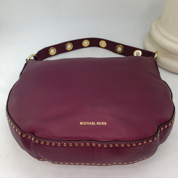 MICHAEL KORS Brooklyn Large Convertible Leather Hobo Plum (limited edition) - Picture 6 of 15